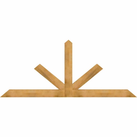 Ekena Millwork Saratoga Rough Sawn Timber Gable Bracket, Western Red Cedar, 108"W x 45"H x 4"D x 6"F, 10/12 Pitch GBW108X45X0406SAR00RWR